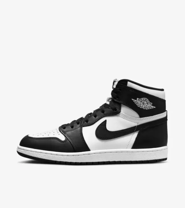 Black Air Jordan retro 1 in a white background