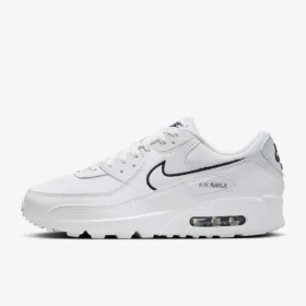 white Nike air max 90 with white background