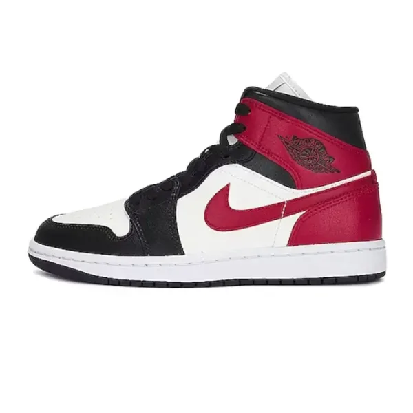 red off noir nike aj mid side view