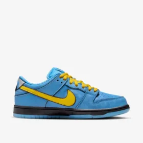 side view of nike sb dunk powerpuff girls blue color