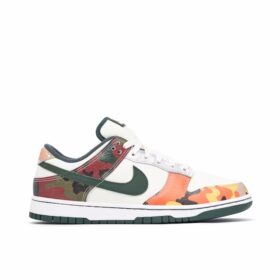 side view of nike dunk se multi camo