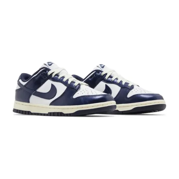 pair of navy blue nike dunk low