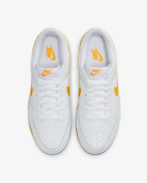 top view of nike retro low orange white color