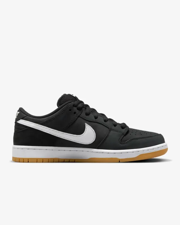 side view of black nike sb dunk low pro aa