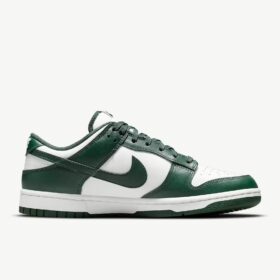 nike dunk low green color side view