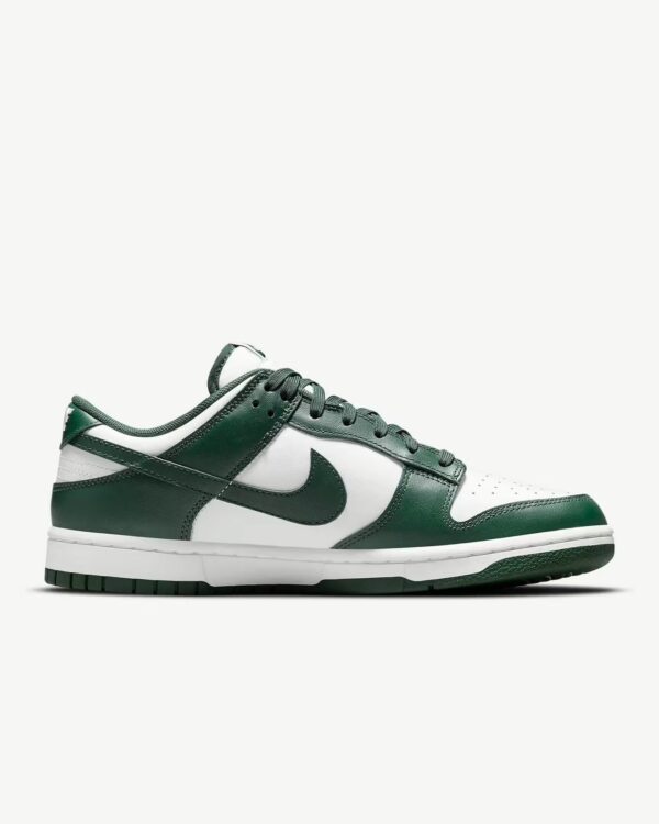 nike dunk low green color side view