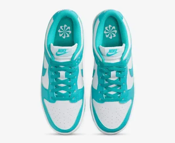 pair of nike dunk low ice blue