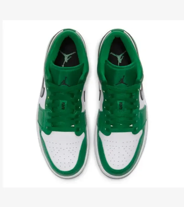 top view of nike air jordan green toe