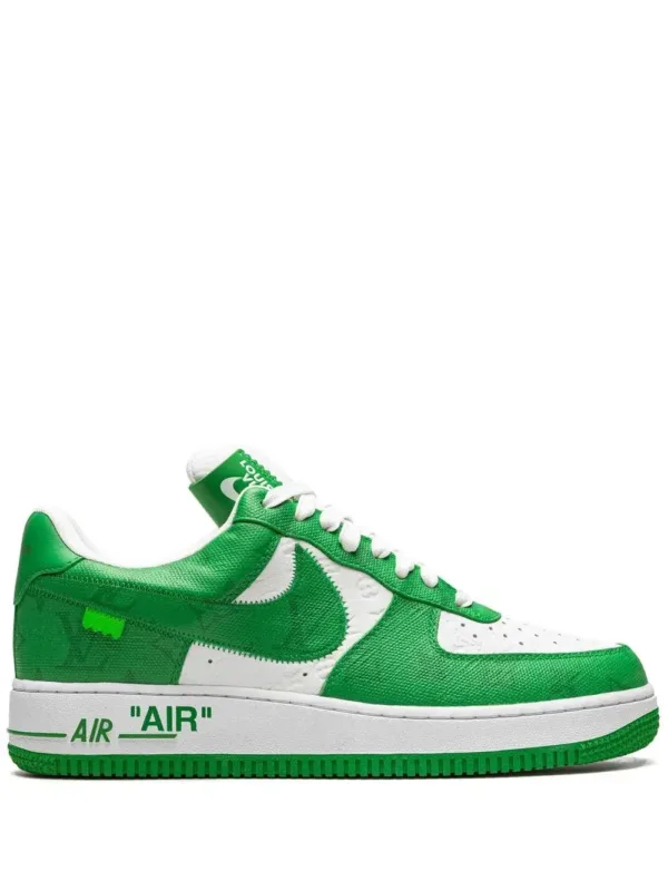 side view of green nike air force lv