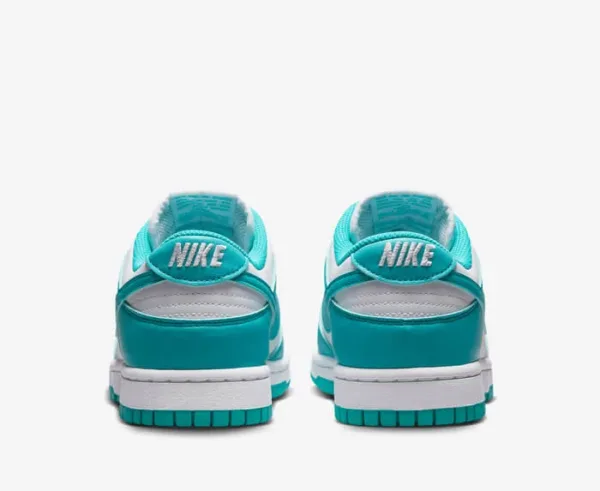 back view of dunk low ice blue