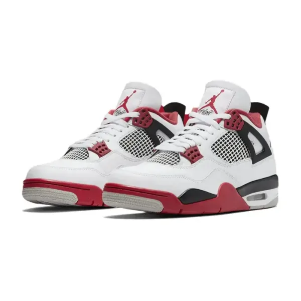 pair of jordan 4 retro fire red