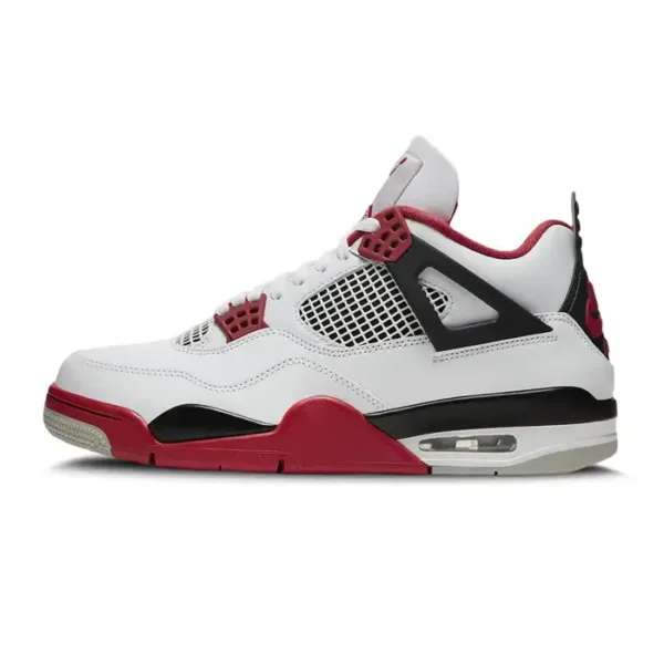 side view of jordan 4 retro fire red