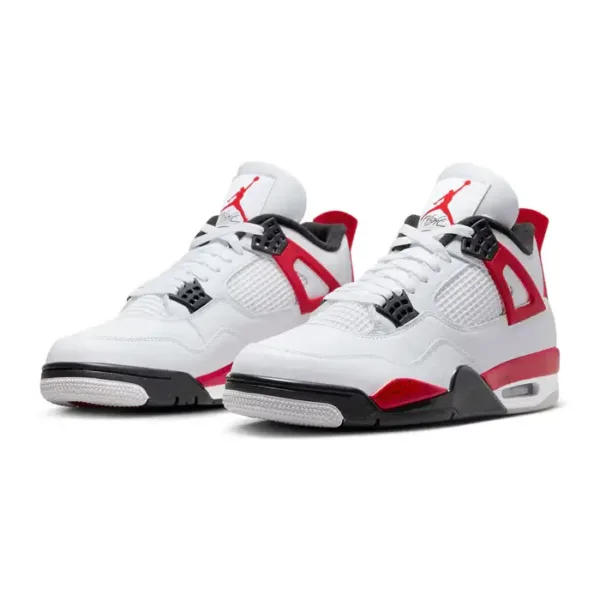 pair of jordan 4 cement red