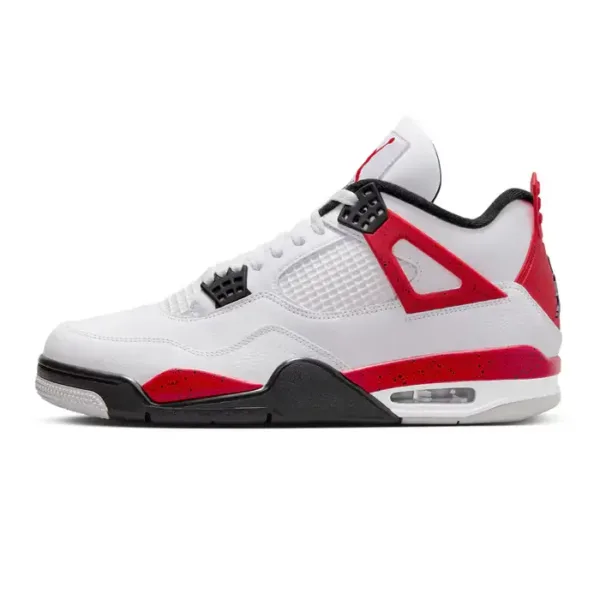 side view of air jordan retro 4 cement red