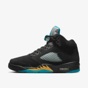 side view of jordan 5 aqua