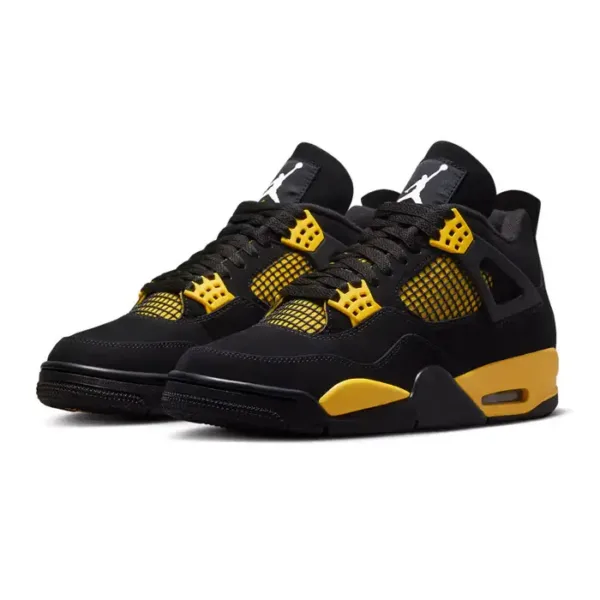 pair of jordan 4 thunder