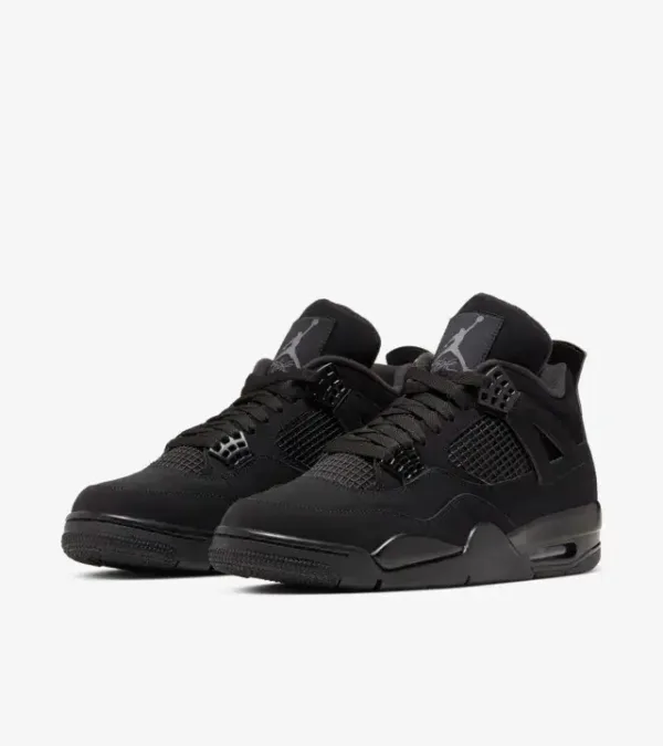 pair of jordan 4 black cat