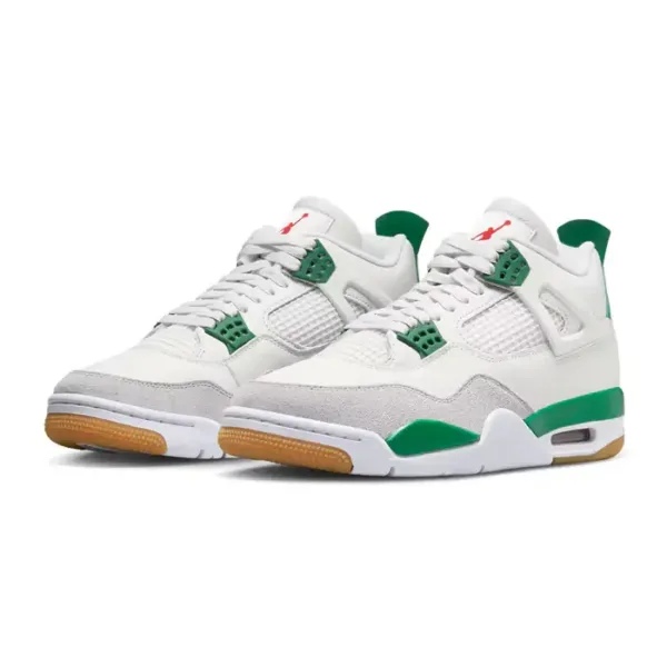 pair of jordan 4 sb pine green