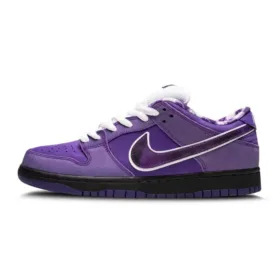 side view of sb dunk lobster purple