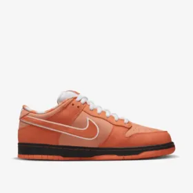 nike sb dunk lobster orange side view