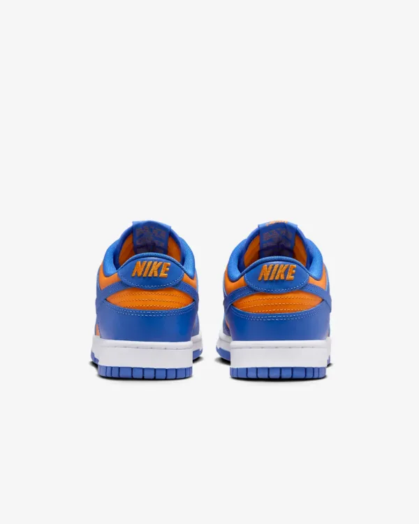 back view of nike dunk low retro orange blue color