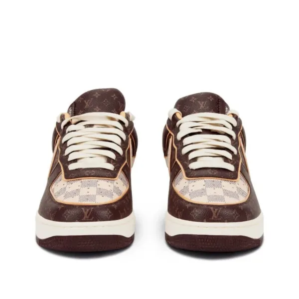 front view of nike af lv brown