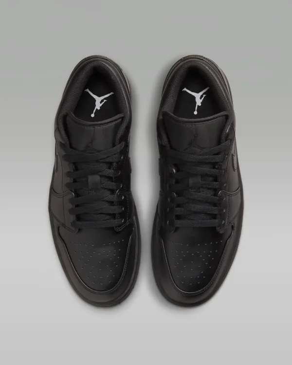 top view of air jordan black