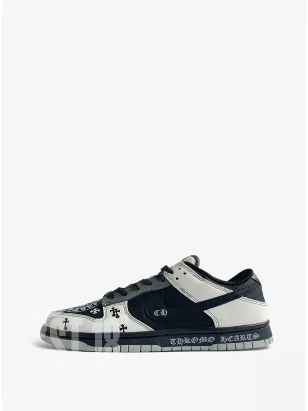 side view of nike dunk low chrome hearts