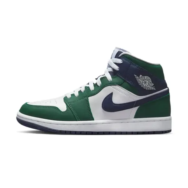 side view of nike air jordan noble green