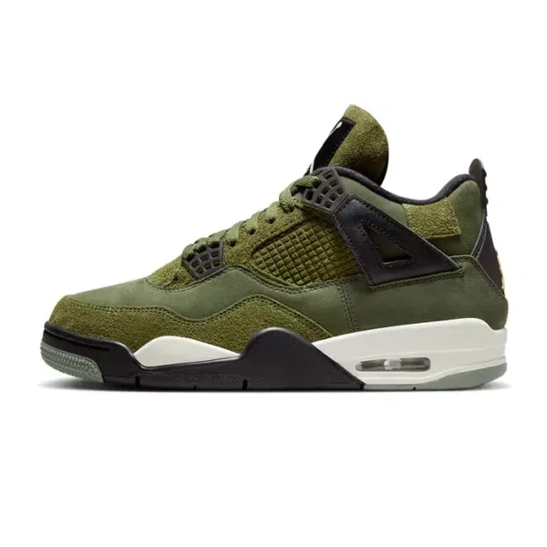 side view of jordan 4 retro se craft olive