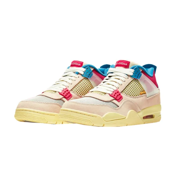 pair of jordan 4 union guava ice