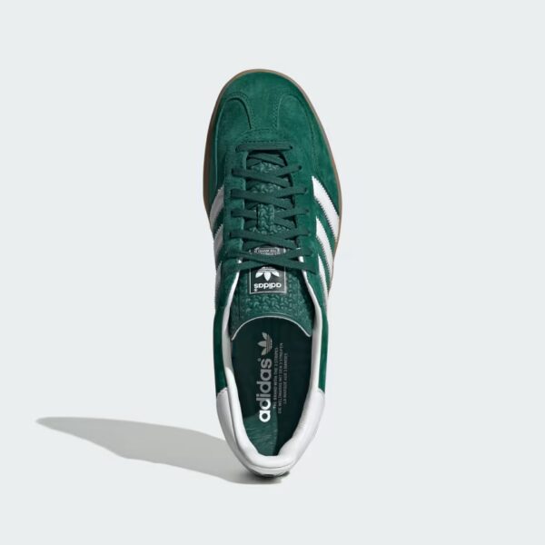 top view of green adidas gazelle