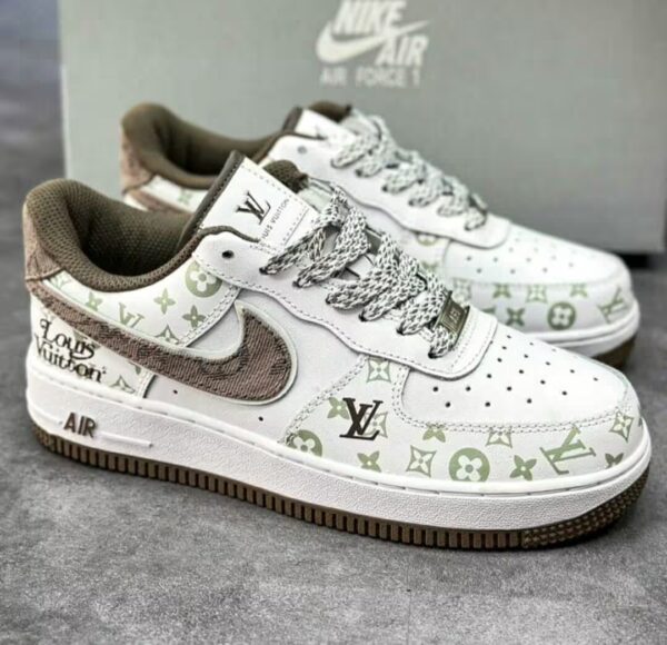 nike air force x lv white grey with box