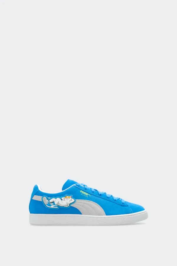 puma ripndip suede blue side view