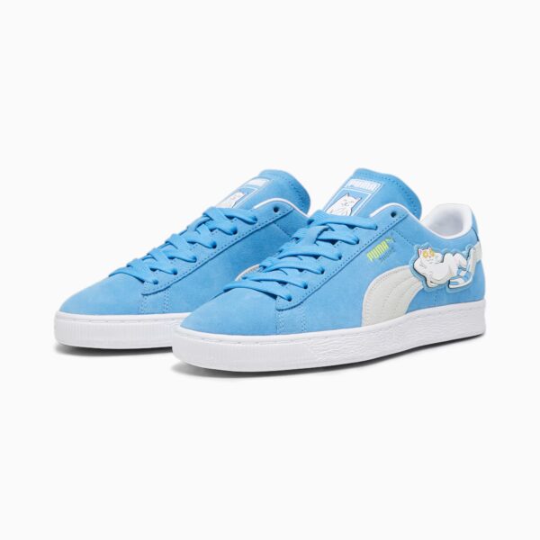 pair of puma ripndip suede blue sneakers