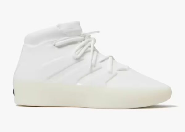 side view of white adidas fear of god