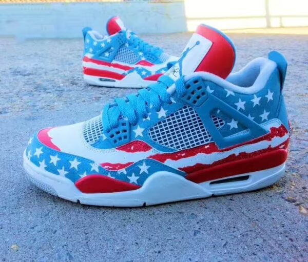 air jordan retro 4 america side view