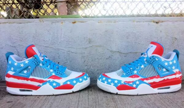 pair of air jordan 4 america