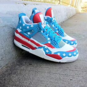 air jordan retro 4 america side view